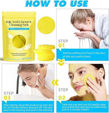 हल्दी कोजिक एसिड क्लींजिंग पैड्स