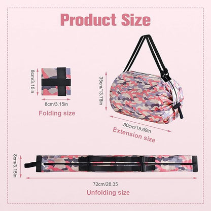 गोल आकार का फोल्ड करने योग्य शॉपिंग बैग