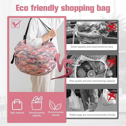 गोल आकार का फोल्ड करने योग्य शॉपिंग बैग